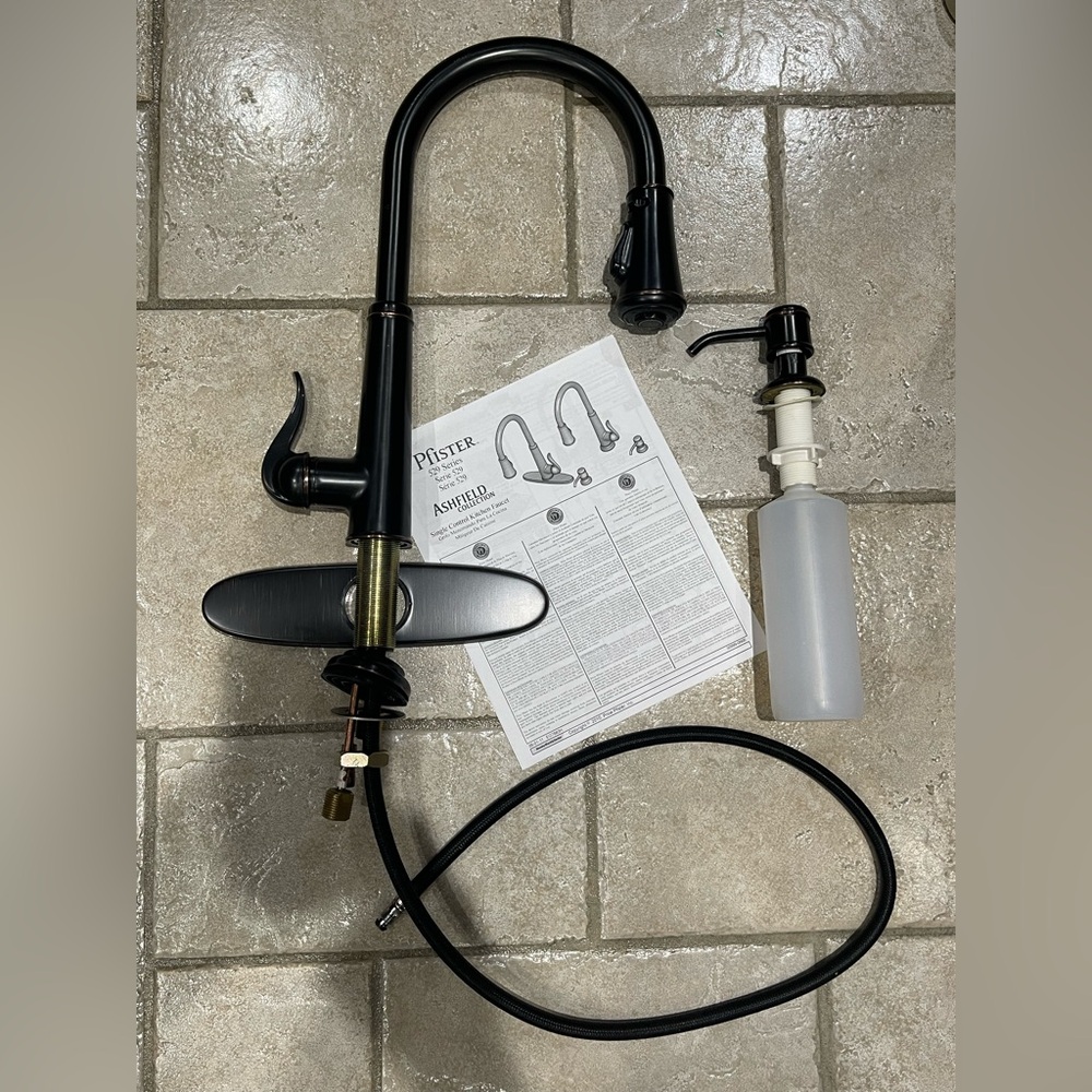 Price Pfister Tuscan Bronze Kitchen Faucet Set